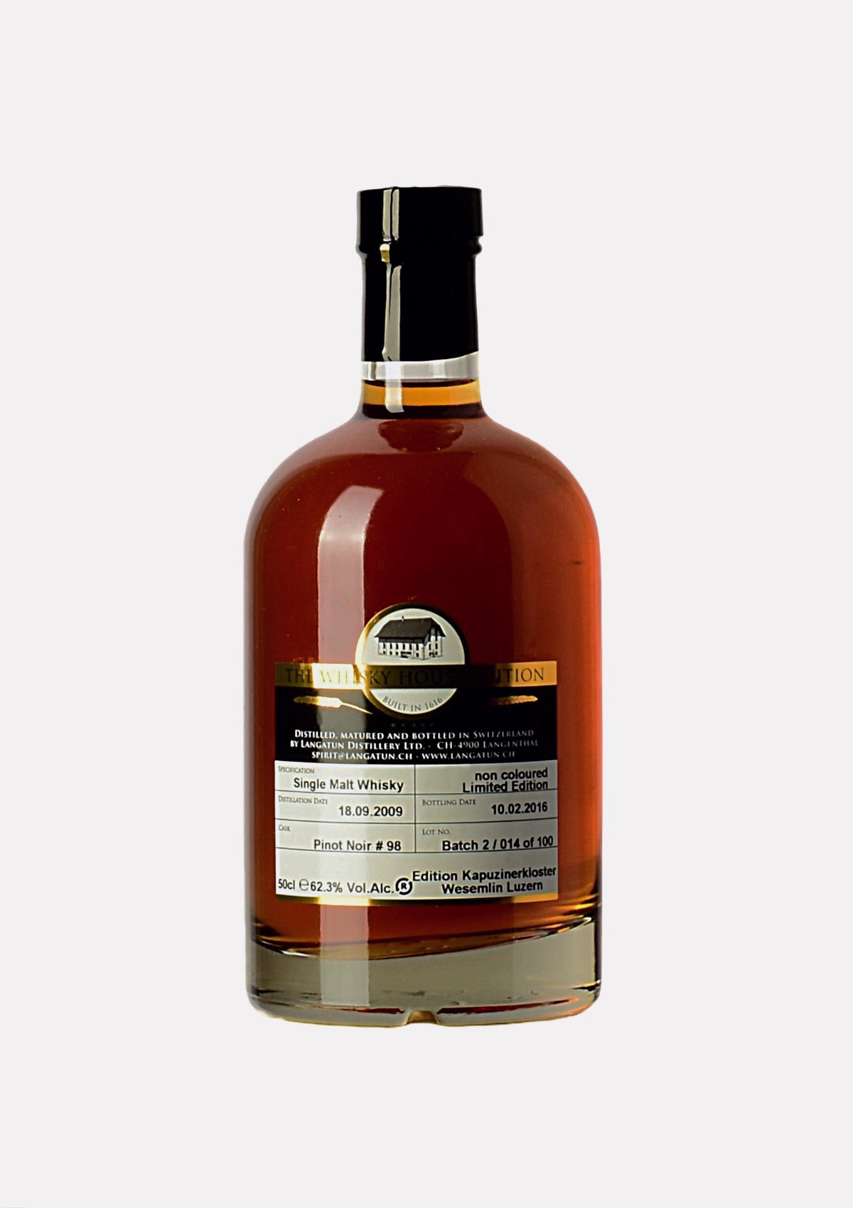 Edition Kapuzinerkloster Wesemlin Luzern The Whisky House Edition 2009- 2016 Batch 2
