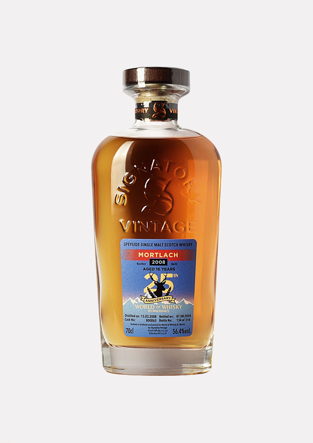Mortlach 2008- 2024 16 Jahre 25th Anniversary World of Whisky By Waldhaus Cask Strength Collection