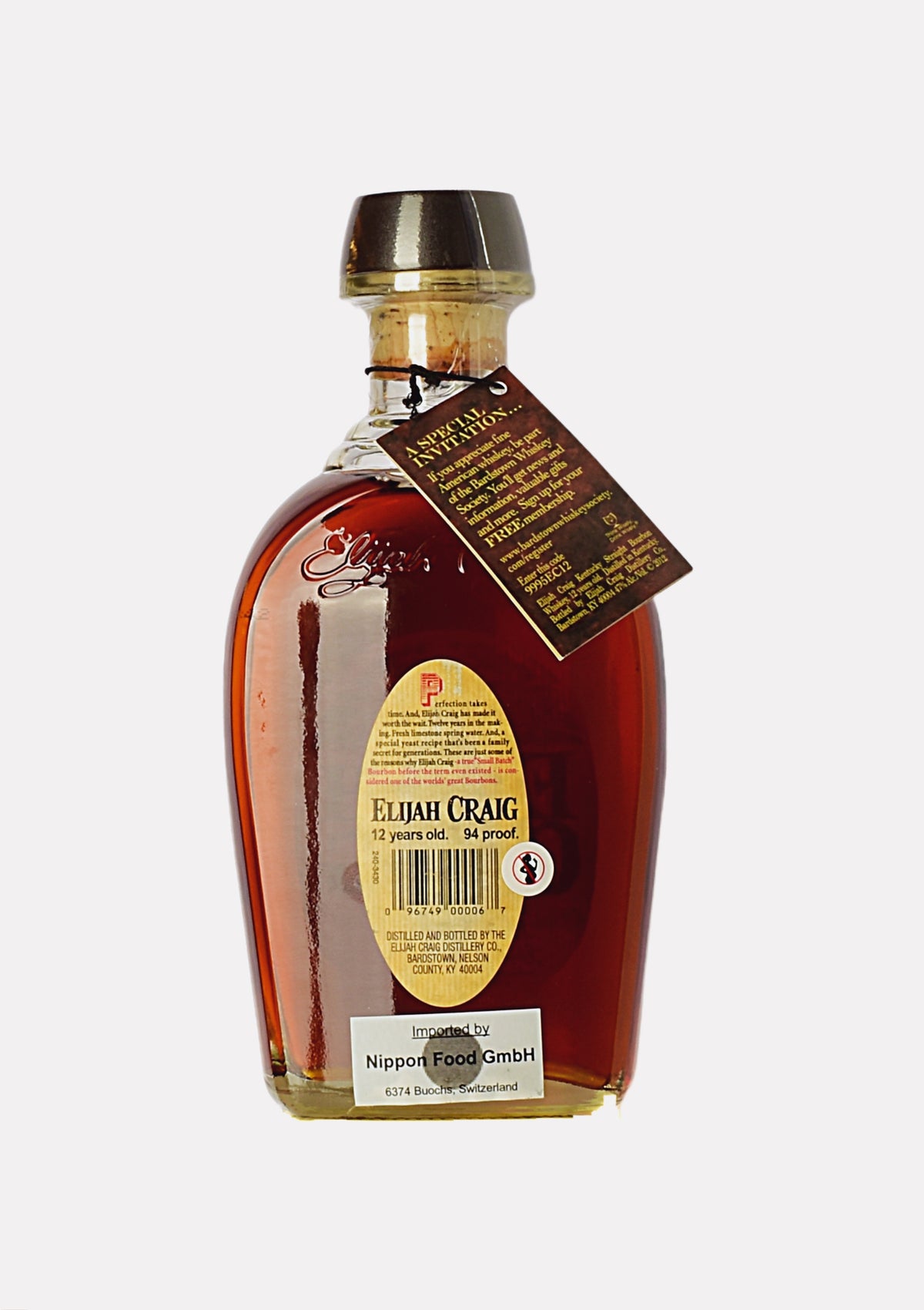 Elijah Craig Kentucky Straight Bourbon Whiskey 12 Jahre 94 Proof