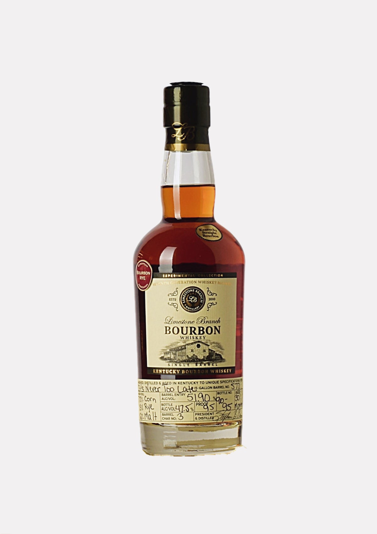 Limestone Branch Bourbon Whiskey It`s Never Too Late