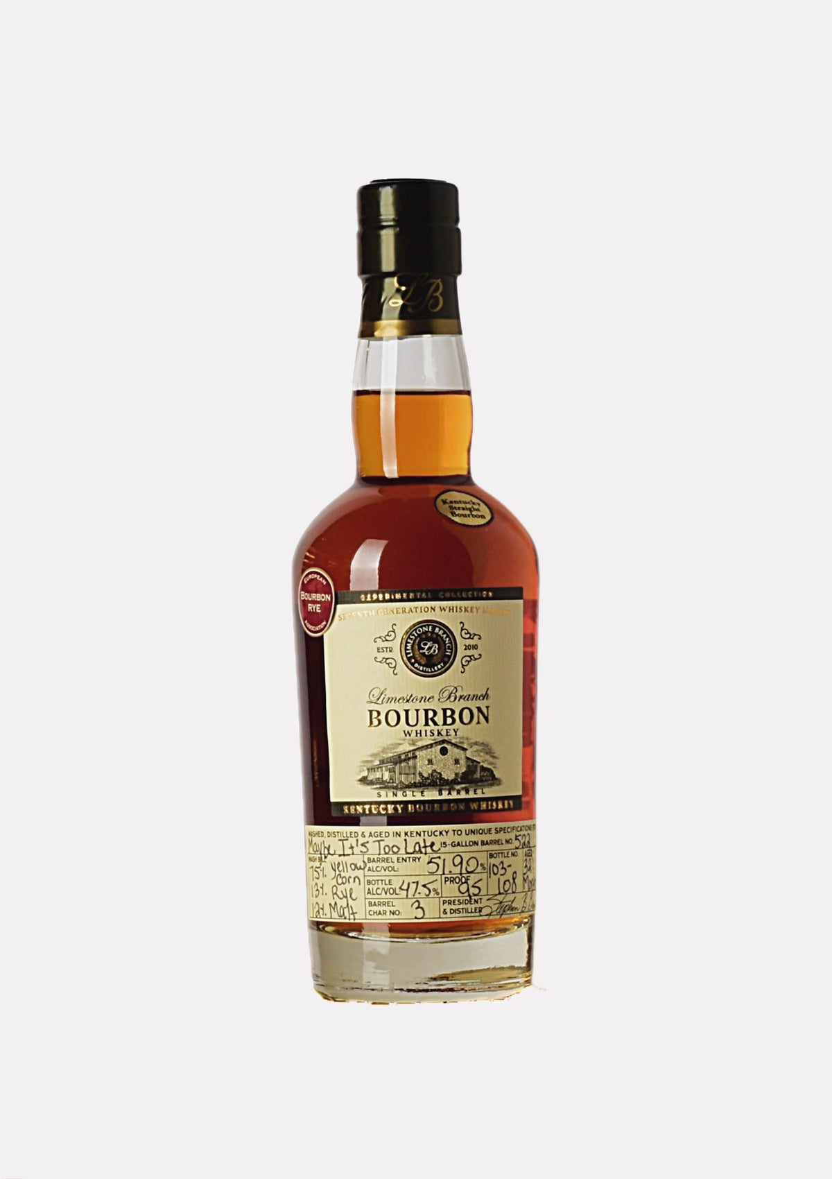 Limestone Branch Bourbon Whiskey Maybe It`s Too Late
