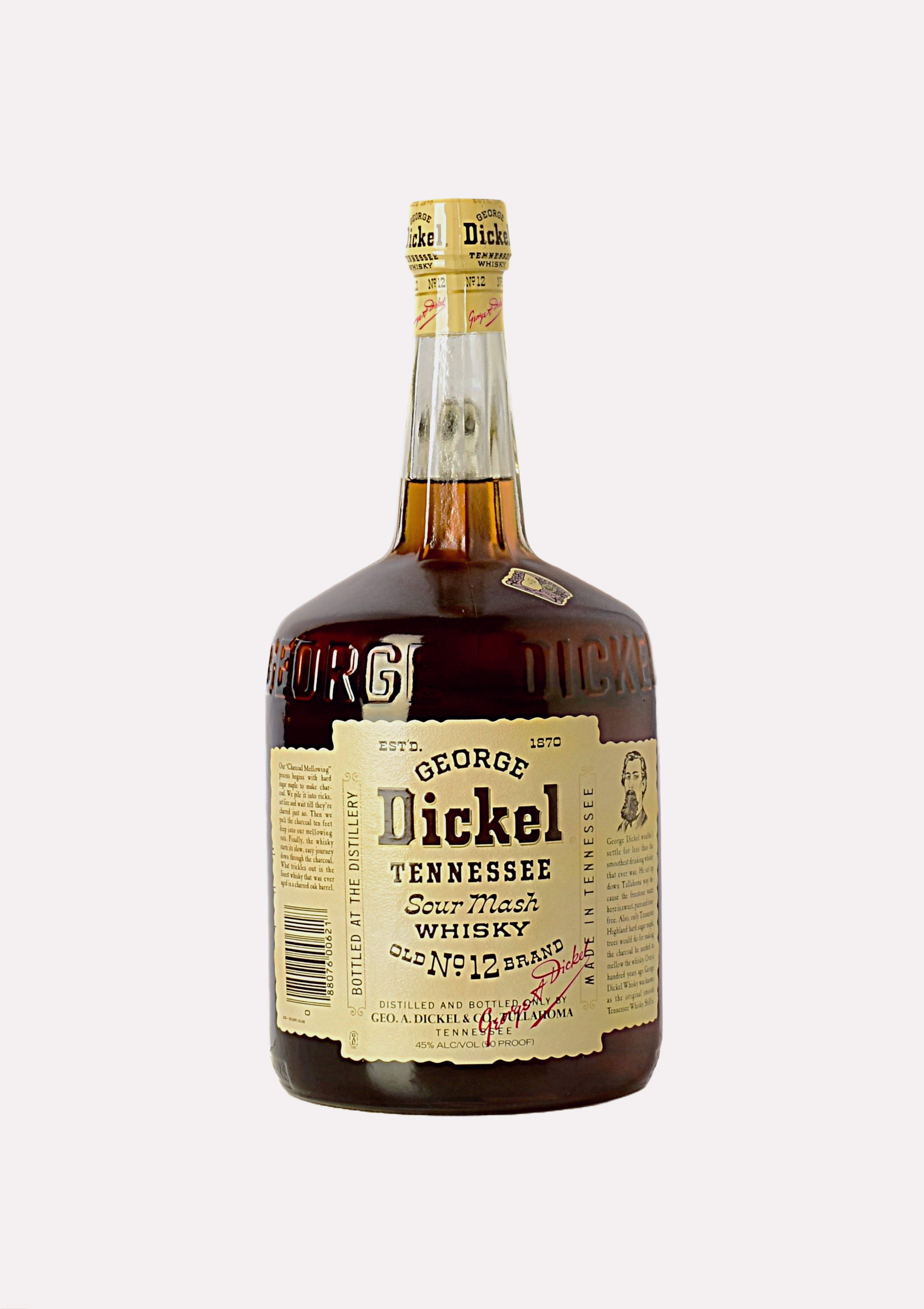 George Dickel Tennessee Sour Mash Whiskey Old No. 12 Brand