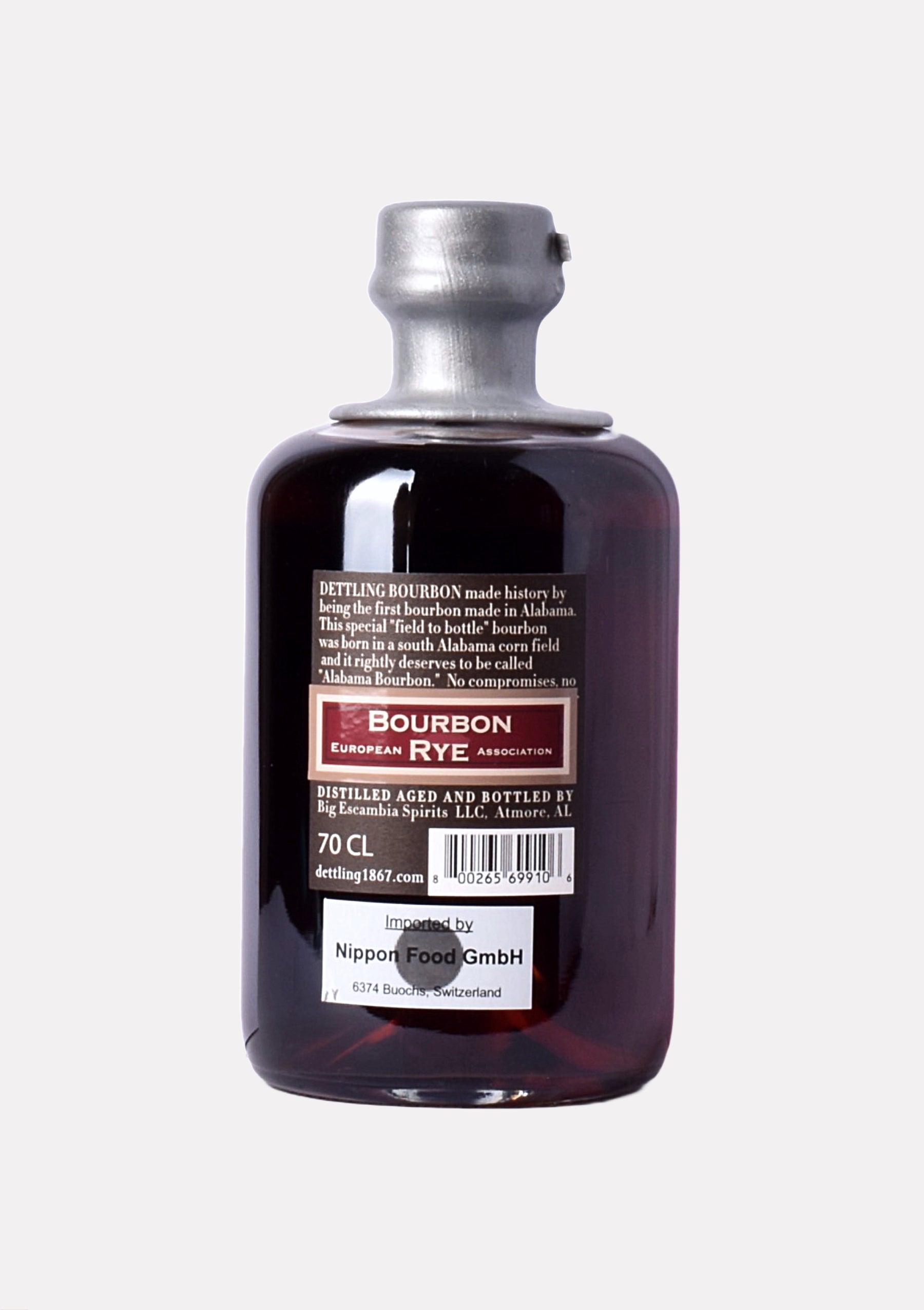 Dettling Alabama Single Barrel Bourbon Whiskey Aged for 63 Months