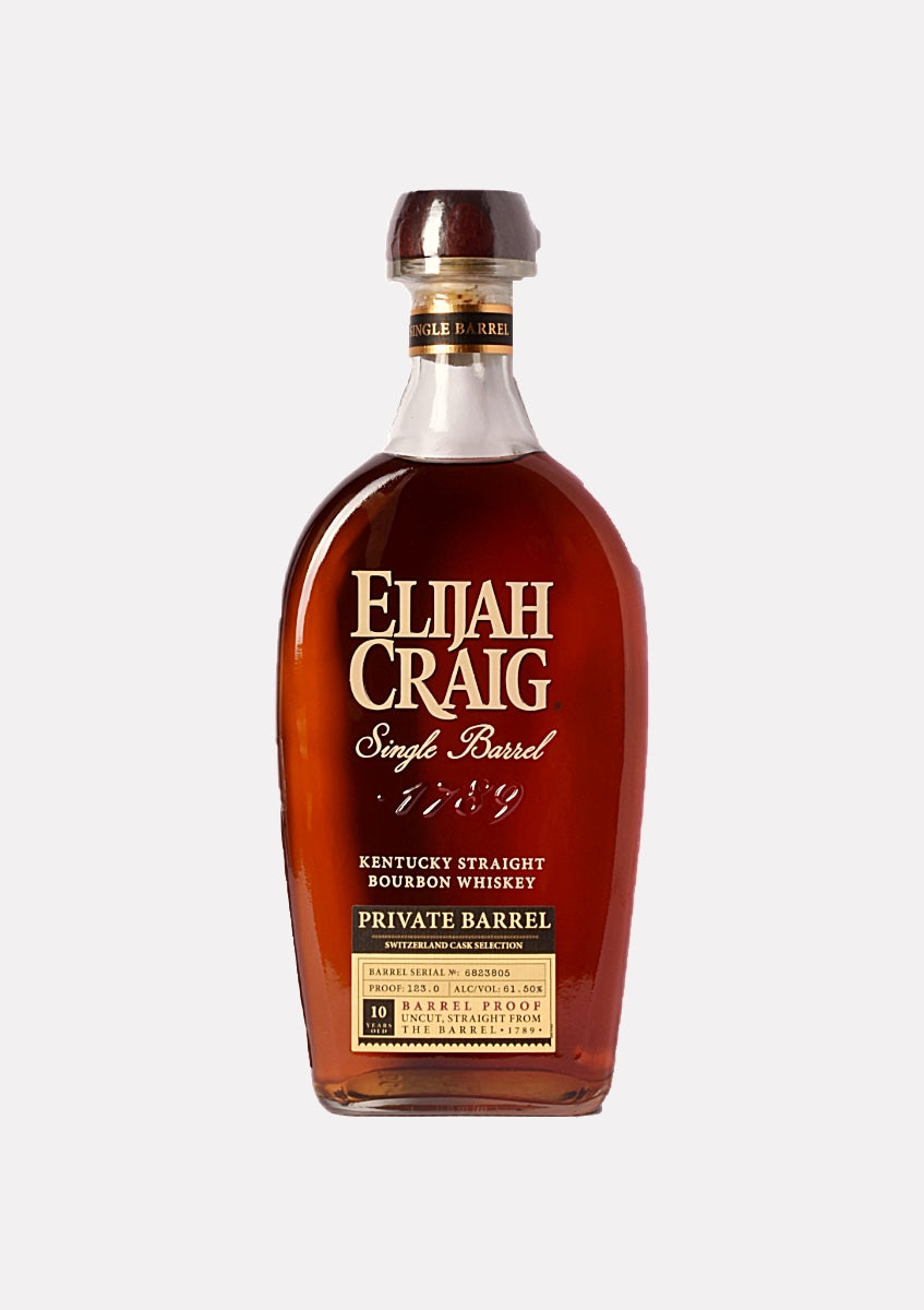 Elijah Craig Single Barrel 10 Jahre 123 Proof Barrel Serial No. 6823805