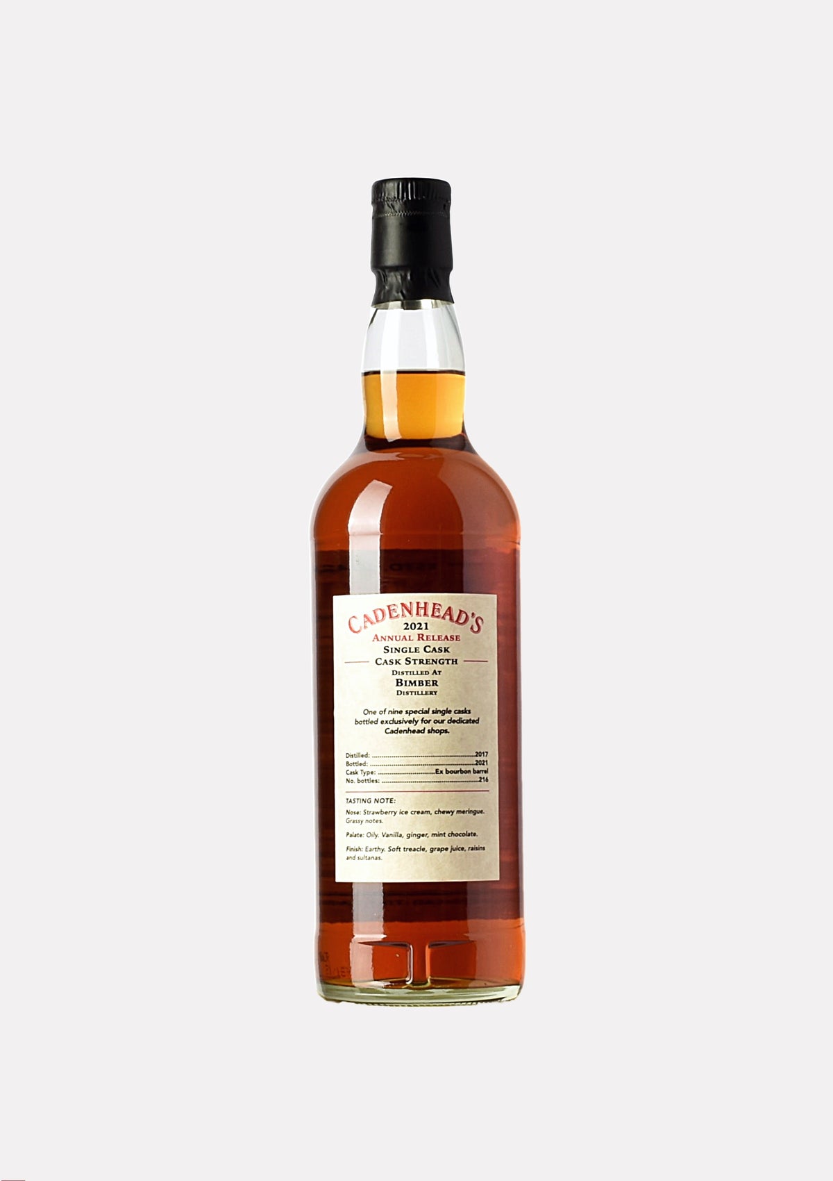 Bimber 2017- 2021 4 Jahre Cadenhead's Whisky Shop London