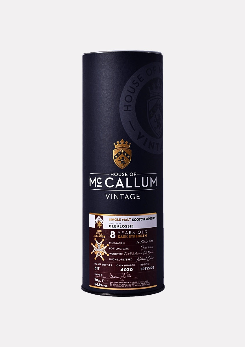 Glenlossie 2016- 2025 8 Jahre The Auld Alliance Vintage collection