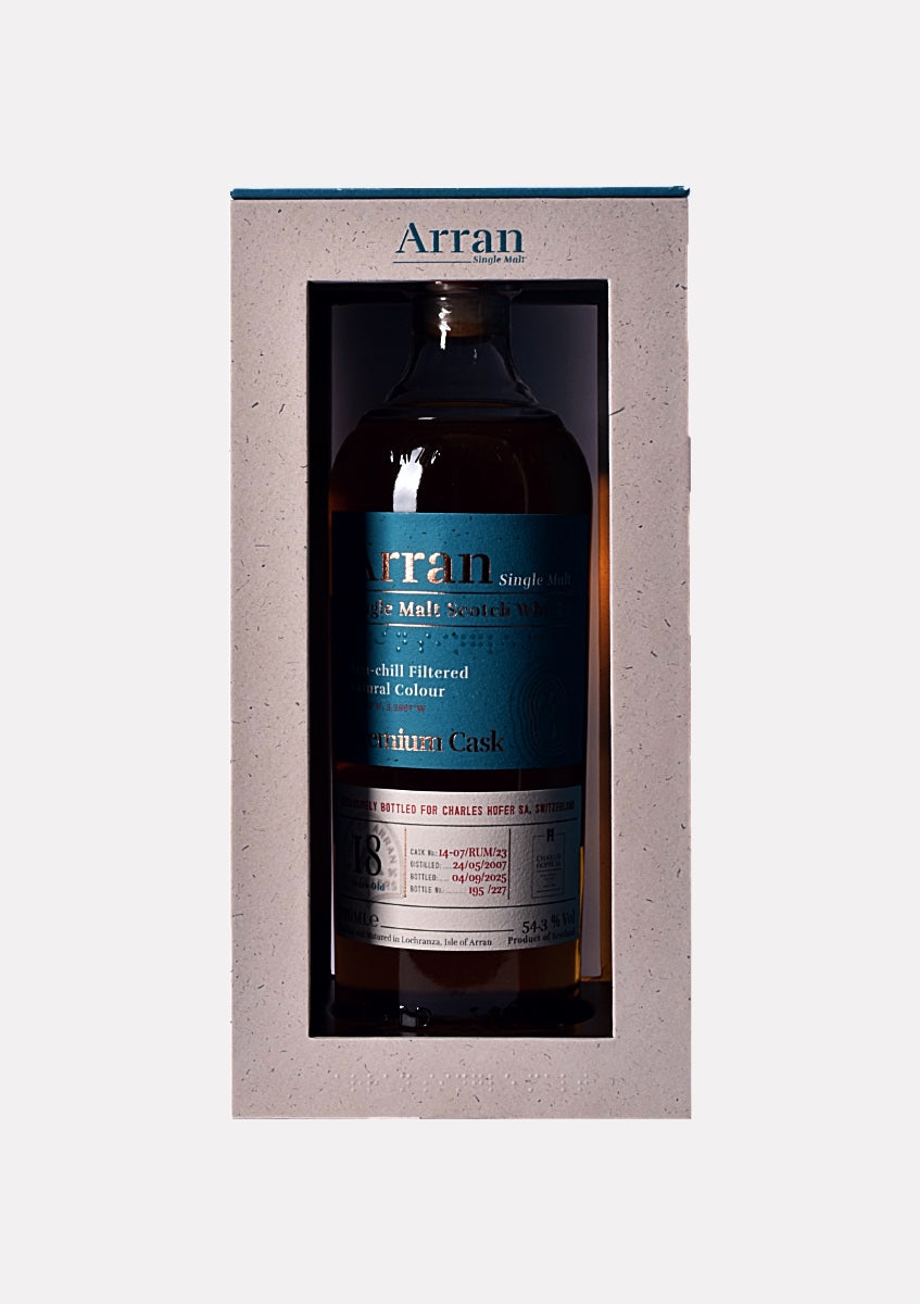 Arran 2007- 2025 18 Jahre Rum Finish Premium Cask