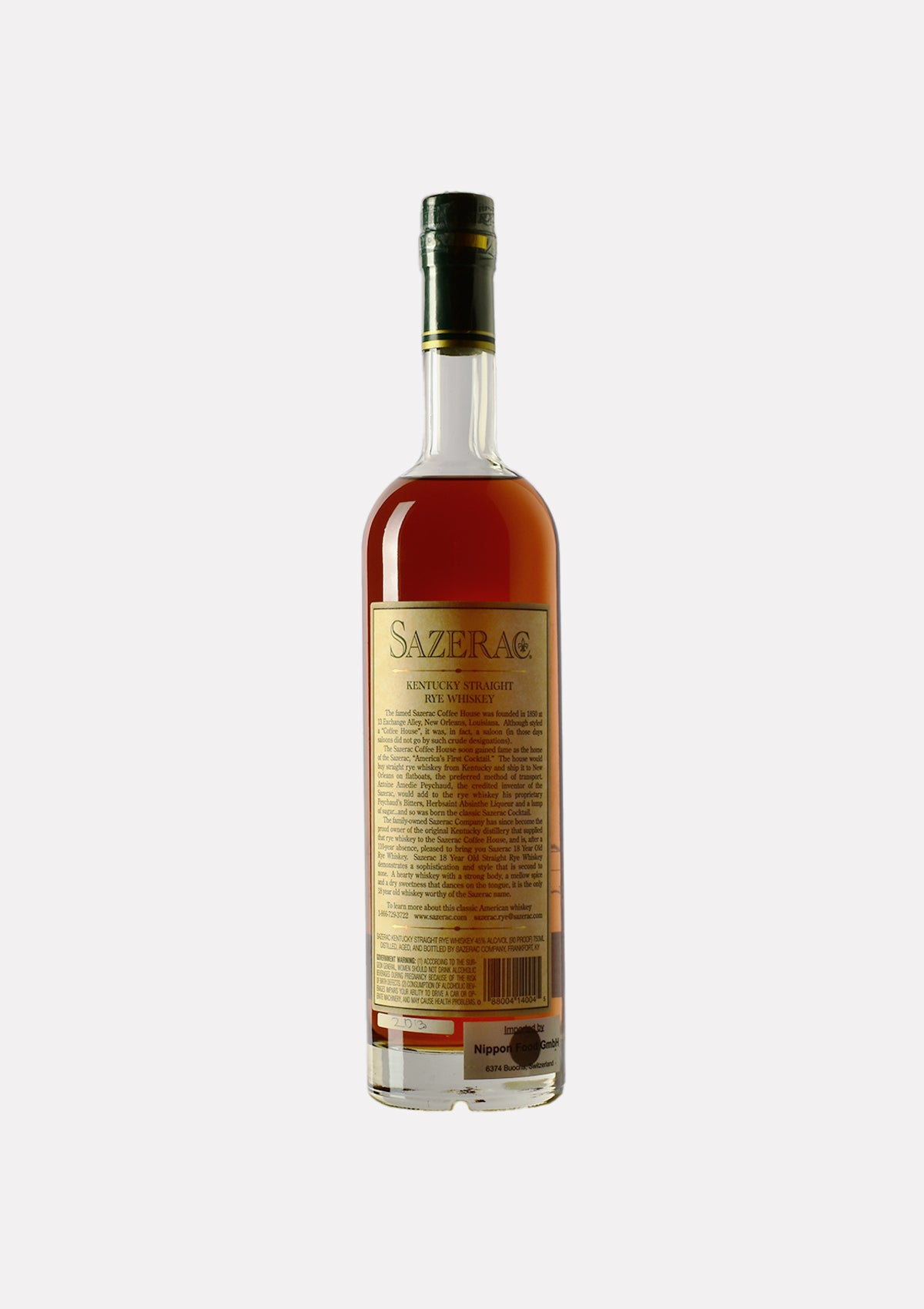 Sazerac Kentucky Straight Rye Whiskey 18 Jahre