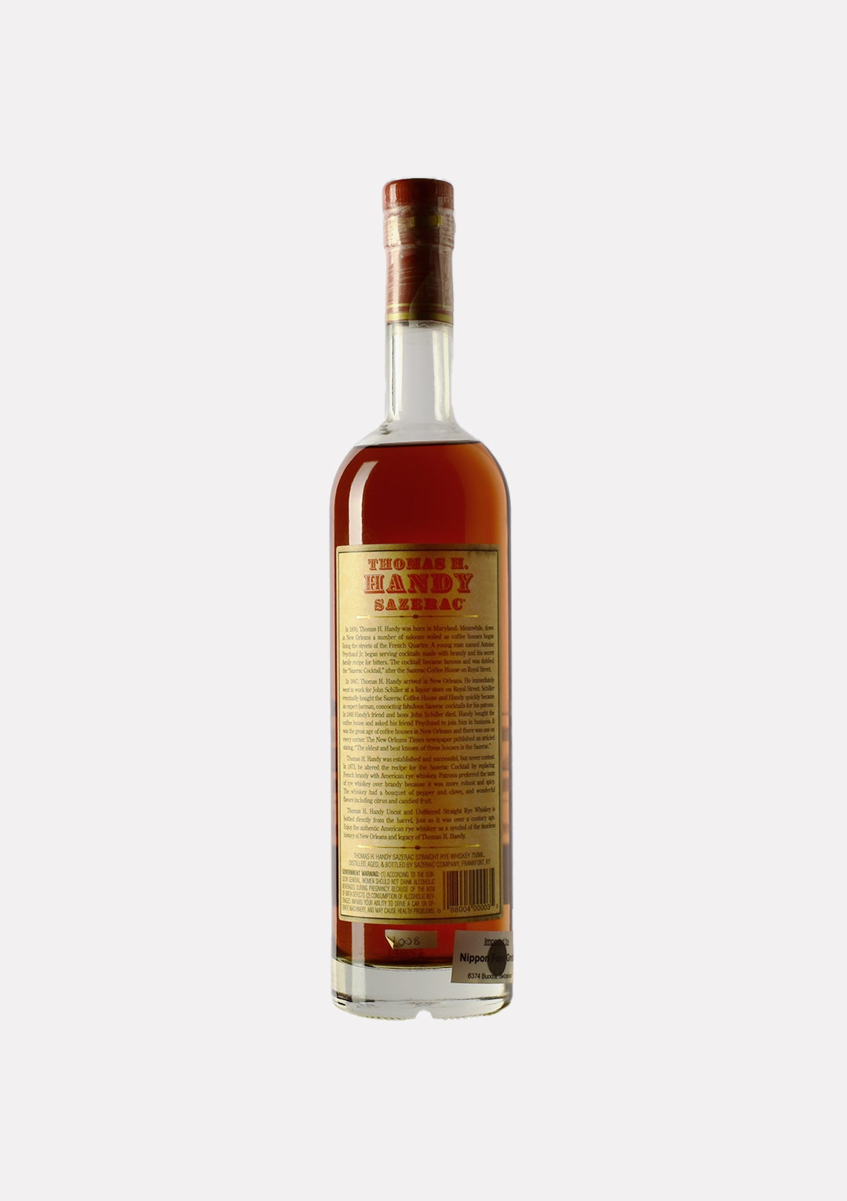Thomas H. Handy Sazerac Rye Whiskey